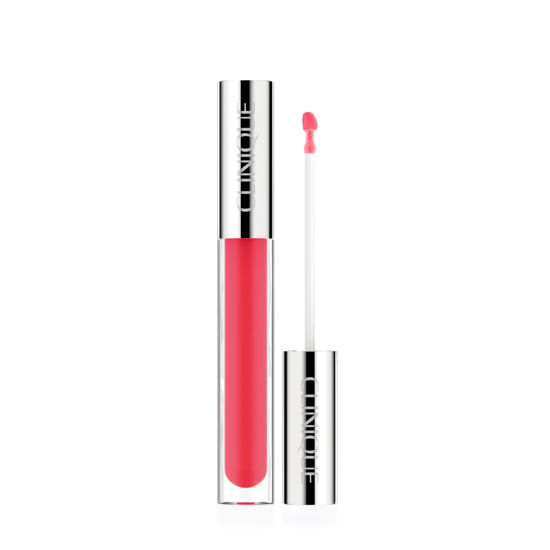 Picture of Clinique Pop Plush Creamy Lip Gloss With Hyaluronic Acid + Blend of Aloe Butter, Avocado Butter + Shea Butter | Hydrating + High Shine, Strawberry Pop, 0.11 Fl Oz