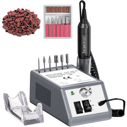 Picture of 20000 RPM Nail Drill Machine Electric Nail File Professional Manicure Drill for Acrylic, Nail E File for Gel Nails Polishing Tools with 100 Sanding Bands and 6 Nail Drill Bits