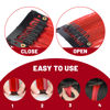 Picture of TOFAFA 22 inch Colored Hair Extensions Straight Hairpiece, Colorful Hair Extensions Party Highlights Clip in Long Synthetic Hair Extensions for Girls Women Kids Favor Gift(10 PCS Red)