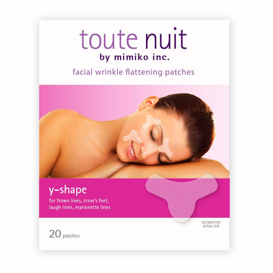 Picture of Toute Nuit Facial Wrinkle Patches, Face Tape, Y-Shape, Frown Lines, Around Eyes and Mouth, 20 Patches