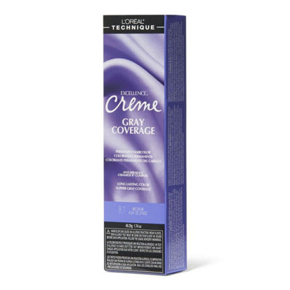 Picture of L'Oréal Technique Excellence Crème Permanent Hair Color | Long-Lasting Hair Dye | Rich Formula with No-Drip Application | Superb Gray Coverage | For All Hair Types | Medium Ash Blonde