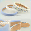 Picture of DOXISHRUKY Fashion Headbands Set, 6pcs Pearl Floral Padded Wide Vintage Headbands for Women and Girls (Blue)