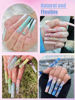 Picture of Quaferen 504Pcs Clear No C Curve Nail Tips for Acrylic Nails Professional, 3XL Extra Long Tapered Square Straight Acrylic Nail Tips, Half Cover No Crease Nail Extension Tips False Nails for Nail Art