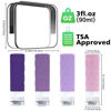 Picture of Silevoler Travel Bottles for Toiletries, 4pcs Tsa Approved 3oz Travel Size Containers, BPA Free Leak Proof Premium Silicone Bottles, Refillable Liquid Squeezable Accessories W/Toiletry Bag(Purple)