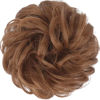 Picture of FESHFEN Messy Bun Hair Piece Wavy Curly Light Auburn Large Hair Bun Scrunchies Extensions Synthetic Tousled Updo Hairpieces for Women Girls