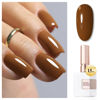 Picture of Double Rhythm 15ML Gel Polish Jelly Sheer Pastel Light Milky Color 1 PC 0.53 OZ Bottle UV Nail Polish Art Salon at Home for Women (Brown-B-A1444)
