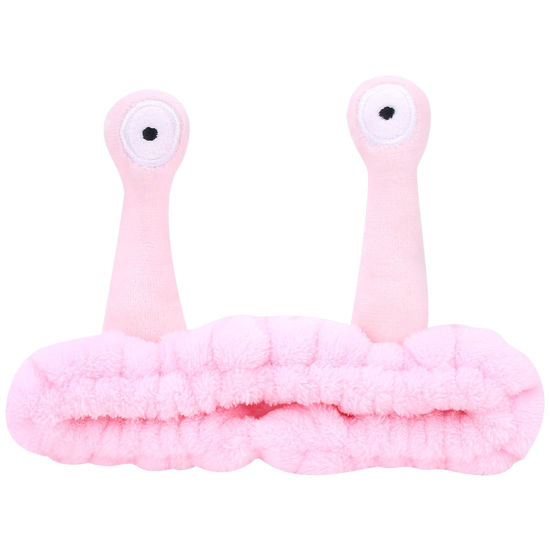 Picture of Jowmoy Pink Snail Headband, Headband for Washing Face, Spa Headband, Makeup Headband, Microfiber, Unisex, 1 Count