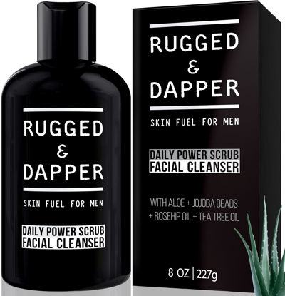 Picture of RUGGED & DAPPER Daily Power Scrub | 8 oz | Premium Exfoliating Mens Face Wash | Deep Cleans + Prevents Breakouts | Face Wash Men's | Natural Ingredients | Made in USA