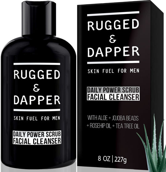 Picture of RUGGED & DAPPER Daily Power Scrub | 8 oz | Premium Exfoliating Mens Face Wash | Deep Cleans + Prevents Breakouts | Face Wash Men's | Natural Ingredients | Made in USA