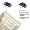 Picture of 4Pcs Clip in Hair Extensions, 20 Inches Curly Blonde Hair Extensions Clip ins, Synthetic Hair Extensions Clip in Human Hair (Color:Dark Blonde Mixed Bleach Blonde)