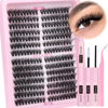 Picture of Lash Clusters Kit 280pcs Lash Extension Kit 8-16MM Fluffy Eyelash Extension Kit Volume DIY Individual Lashes Kit with Bond and Seal and Tweezers by Ruairie