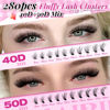 Picture of Lash Clusters Kit 280pcs Lash Extension Kit 8-16MM Fluffy Eyelash Extension Kit Volume DIY Individual Lashes Kit with Bond and Seal and Tweezers by Ruairie