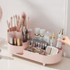 Picture of Rotating makeup organizer,Large Capacity Cosmetic Display Case, easy to hold all of your makeup products, at least 20 makeup brushes/eyeliner,10 lipsticks,8 skincare products(Pink)