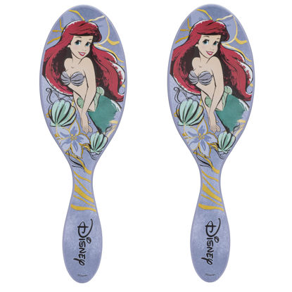 Picture of Wet Brush Disney Original Detangler Hair Brush, Ariel (Elegant Princess) - Ultra-Soft IntelliFlex Bristles - Detangling Brush Glides Through Tangles (Wet Dry & Damaged Hair) - Women & Men (Pack of 2)