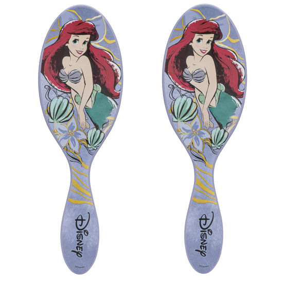 Picture of Wet Brush Disney Original Detangler Hair Brush, Ariel (Elegant Princess) - Ultra-Soft IntelliFlex Bristles - Detangling Brush Glides Through Tangles (Wet Dry & Damaged Hair) - Women & Men (Pack of 2)