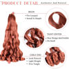 Picture of French Curly Braiding Hair 8pack Loose Wavy Pre Stretched Synthetic Spiral Curly Crochet Braiding Hair 350# Ginger 24inch Synthetic 75g/pack French Curly Crochet Braiding Hair(24 Inch,8 Packs,#350)