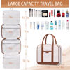 Picture of Toiletry Bag for Women Hanging Travel Toiletry Bag with Hook,Water-resistant Makeup Cosmetic Bag Travel Organizer for Toiletries, Accessories
