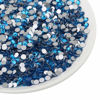 Picture of Beadsland 2880pcs Flat Back Crystal Rhinestones Round Gems for Nail Art and Craft Glue Fix, Capri Blue, SS20,4.6-4.8mm