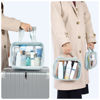 Picture of PACKISM Clear Toiletry Bags, 3 Pack Clear Makeup Bags with Handle Large Opening, Waterproof Clear Cosmetic Bags Fit Carry-on Travel Essentials, Travel Accessories Clear Travel Bags, Grayish Blue