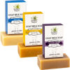Picture of Southern Natural Goat Milk Soap Bar (Variety 3 Pack) Lavender Vanilla, Lemongrass, Earl Grey - For Dry Sensitive Skin. Handmade Natural Soap For Face & Body.(Each Bar 4-4.5 oz)