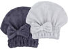 Picture of MAYOUTH Microfiber Hair Drying Towels Head wrap with Bow-Knot Shower Cap Hair Turban hairWrap Bath Cap for Curly Long & Wet Hair Gift for Women