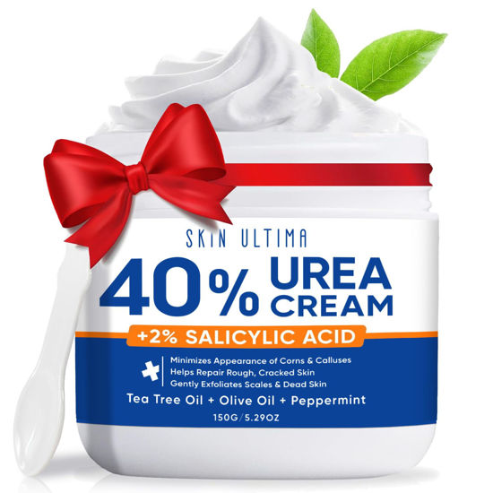 Picture of SKIN ULTIMA Urea Cream 40 percent for Feet with 2% Salicylic Acid, Maximum Strength & Intensive Repair Care for Dry Cracked Heels, Relief for Dry Foot, 5.29 OZ