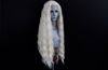 Picture of WXHWCX Long White Blonde Wavy Synthetic Lace Front Wig Middle Part Lace Wigs Synthetic Hair Wig for Women Cosplay Wigs