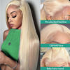 Picture of Alididi 613 Blonde Lace Front Wigs Human Hair 13x4 180% Density Straight Lace Frontal Wig Human Hair Pre Plucked With Baby Hair HD Lace Front Wigs Human Hair For Women (32 Inch, 13x4 Straight Wig)