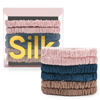 Picture of 6Pcs Silk Hair Ties Small 22 Momme 100% Pure Mulberry Silk Scrunchies for Women Girls Thin Skinny Hair Sleep Scrunchies No Damage(Color 06)