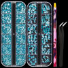 Picture of Multi Shapes Lake Blue 3D Glass Crystal Nail Art Rhinestones Kit with Flatback Round Bead Charm Gem Stone Jewelry Diamond with Pickup Pen + Tweezer for Manicure Makeup DIY Craft Decoration