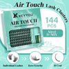 Picture of KEYYOU Lash Extension Kit 144pcs Air Touch Lash Clusters with Bond and Seal Lash Applicator Remover D Curl DIY Eyelash Extension Kit Easy to Apply at Home(Air01Kit-D-8-18Mix)