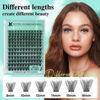 Picture of KEYYOU Lash Extension Kit 144pcs Air Touch Lash Clusters with Bond and Seal Lash Applicator Remover D Curl DIY Eyelash Extension Kit Easy to Apply at Home(Air01Kit-D-8-18Mix)