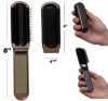 Picture of 2 Brown Color ALAZCO Folding Hair Brush With Mirror Compact Pocket Size Travel Car Gym Bag Purse Locker Swimming Camping Sleepover Gift and more