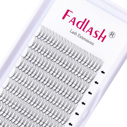 Picture of Premade Fans 3D 4D 5D 7D 8D 10D 12D 15D 20D Lashes Extension Premade Volume Fans D Curl Premade Fans Eyelash Extensions Volume Lash Extension Supplies (3D-0.07-D, 19mm)