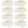 Picture of Ondder Spa Headband for Washing Face 8 Pack Beige Skincare Headbands for Women Girls Terry Cloth Cute Bow Head Bands
