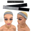 Picture of Atimiaza 2 Pcs Elastic Bands for Wig, Silver Lace Melting Edge Wrap to Lay Edges (Silver, Pack of 2)