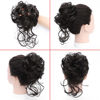 Picture of KETHBE Messy Bun Hair Piece Tousled Updo Hair Buns Extension Elastic Hair Band Hair Pieces Curly Hair Bun Scrunchie For Women (Brownish Black)