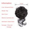 Picture of KETHBE Messy Bun Hair Piece Tousled Updo Hair Buns Extension Elastic Hair Band Hair Pieces Curly Hair Bun Scrunchie For Women (Brownish Black)