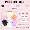 Picture of 300Pcs Bow Nail Charms and Flatback Pearls,Color Bowknot 3D Cute Nail Charms for Acrylic Nail Supplies Design,White Flatback Half Pearls for Nail Jewelry DIY Crafts Nail Art Decoration Accessories