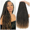 Picture of Dansama Passion Twist Hair Water Wave Braiding Hair for Butterfly Style Crochet Braids Bohemian Hair Extensions (24inch (Pack of 7), T1B/27)