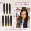 Picture of Dansama Passion Twist Hair Water Wave Braiding Hair for Butterfly Style Crochet Braids Bohemian Hair Extensions (24inch (Pack of 7), T1B/27)
