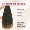 Picture of Dansama Passion Twist Hair Water Wave Braiding Hair for Butterfly Style Crochet Braids Bohemian Hair Extensions (24inch (Pack of 7), T1B/27)