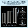 Picture of Luckyfairy 3XL No C Curve Square Flat Nail Tips, 120pcs Extra Long Straight Tapered Acrylic Gel x Fake Nails, Matte Half Cover Clear Gelly Press on for Extension Manicure Home DIY 12 Sizes Gelly Tips