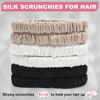Picture of 6Pcs Silk Hair Ties Small 22 Momme 100% Pure Mulberry Silk Scrunchies for Women Girls Thin Skinny Hair Sleep Scrunchies No Damage(Color 07)