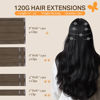 Picture of DOORES Clip in Hair Extensions Real Human Hair Extensions, Dirty Light Ash Brown 120g 7pcs 20 Inch, Clip in Hair Extensions Remy Hair Extensions Straight Thick