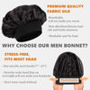 Picture of Bonnet for Men,Hair Bonnet for Sleeping,Double Layer Satin Bonnets for Black Women Curly Hair Braids,Reversible Sleep Cap (Large,Black/Black)
