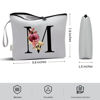 Picture of Vavabox A-Z Personalized Makeup Bag,Birthday Gifts for Women Mom,Gifts for Best Friend,Bride Bridesmaid Cosmetic bag (M, Grey)