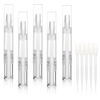 Picture of UPZIGS 5 pack 5ml Transparent Twist Pen for Cuticle Oil Applicator, Empty Nail Oil Pen with Brush Tip, Eyelash Growth Liquid Tube, Cosmetic Lip Gloss Container (5x)