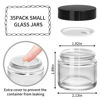 Picture of KEYWING 2oz Small Glass Jars with Black Lids, 35 Pack Clear Round Glass Cosmetic Jars with Inner Liners for Lotions, Powders and Ointments