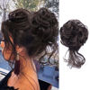 Picture of KETHBE Messy Bun Hair Piece Tousled Updo Hair Buns Extension Elastic Hair Band Hair Pieces Curly Hair Bun Scrunchie For Women (Chocolate Brown)